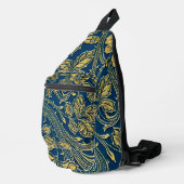 Golden Blue Elegance Crossbody Bag (Rechte Ecke)