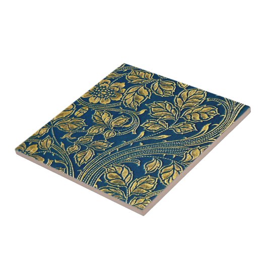 Golden Blue Elegance  Fliese (Seite)