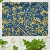 Golden Blue Elegance Geschirrtuch (Gefaltet)