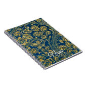 Golden Blue Elegance Notizblock (Rechte Seite)
