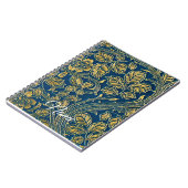 Golden Blue Elegance Notizblock (Linke Seite)