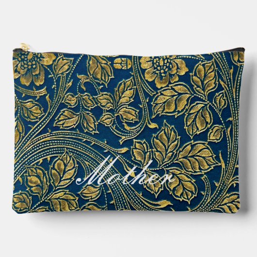 Golden Blue Elegance Print Cut Sew Bag Zubehörtasche (Vorderseite)