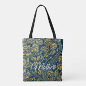 Golden Blue Elegance  Tasche (Rückseite)