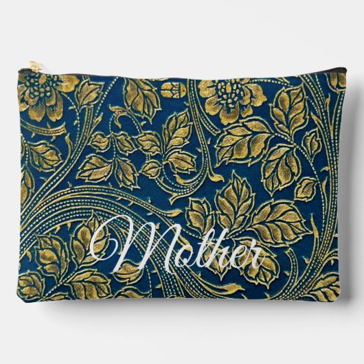 Golden Blue Elegance Zubehörtasche (Vorderseite)