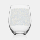 Golden Blue Elegante Trinkbehälter Set Weinglas Ohne Stiel (Rückseite)