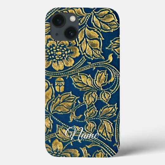Golden Blue Eleganz  Case-Mate iPhone Hülle (Rückseite)