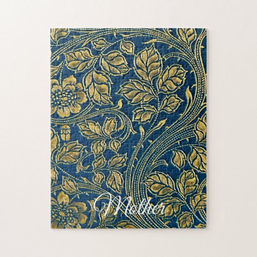 Golden Blue Eleganz Puzzle (Vertikal)