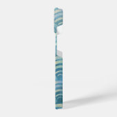 Golden Blue Fish Scales iPhone Hülle (Linke Seite)