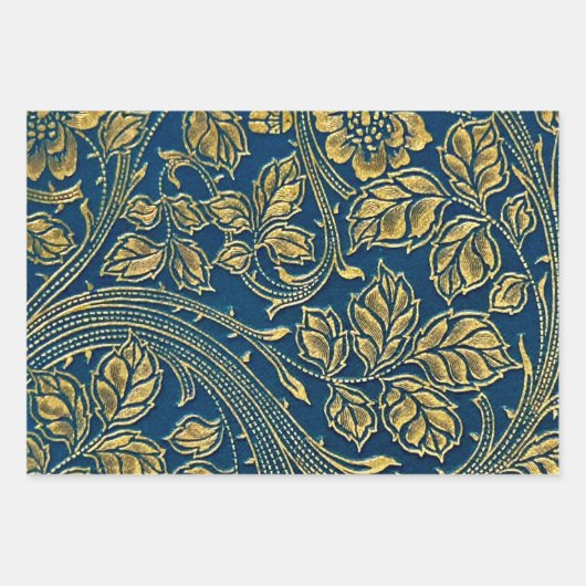 Golden Blue Geschenkpapier Set (Vorderseite 2)