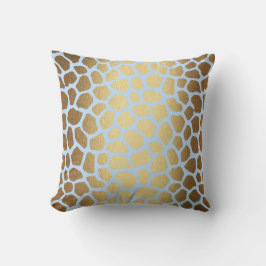 Golden Blue Giraffe Safari Skin Kissen