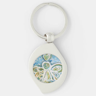 Golden Blue Guardian Angel Custom Schlüsselanhänge Schlüsselanhänger