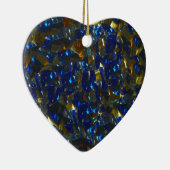 Golden Blue Herz Ornament (Rechts)