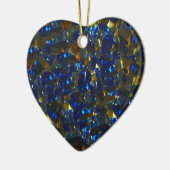 Golden Blue Herz Ornament (Links)