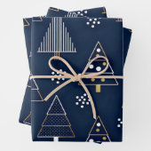 Golden Blue Pine Holiday Geschenkpapier Set (Beispiel)