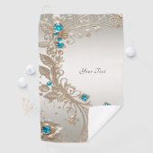 Golden Blue Stones Golf Handtuch (Insitu)