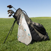 Golden Blue Stones Golf Handtuch (Gras)