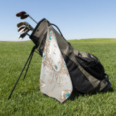 Golden Blue Stones Golf Handtuch (Gras)