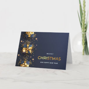 Golden Blue Weihnachts-Ornament Firmengrüße Feiertagskarte