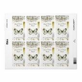 Golden Blüh & Butterfly Hochzeit Mini Wein (Vorne)