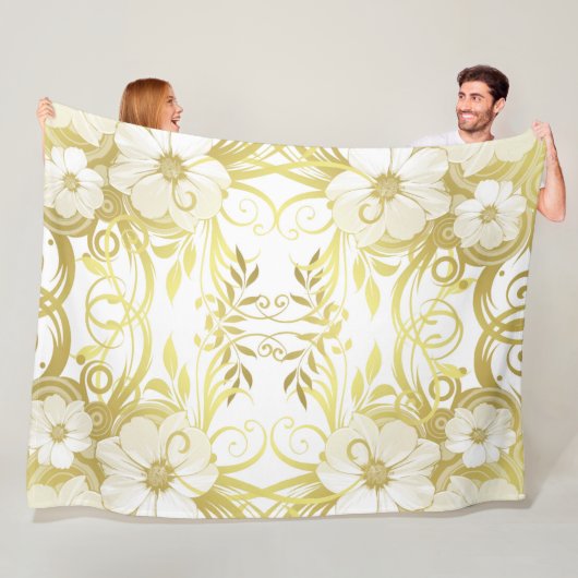 golden, Blume, Fantasie, elegant, mustergültig, su Fleecedecke (Beispiel)