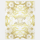 golden, Blume, Fantasie, elegant, mustergültig, su Fleecedecke (Vorderseite)