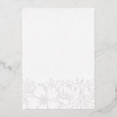 Golden Blume Kranz Rahmen elegantes Hochzeitsdesig Folieneinladung (Rückseite)