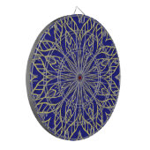 Golden Blume Mandala Dartscheibe (Vorderseite Links)