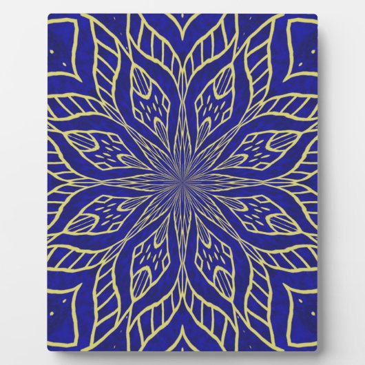 Golden Blume Mandala Fotoplatte (Vorderseite)