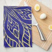 Golden Blume Mandala Handtuch (Viertel Falte)