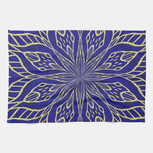 Golden Blume Mandala Handtuch (Horizontal)