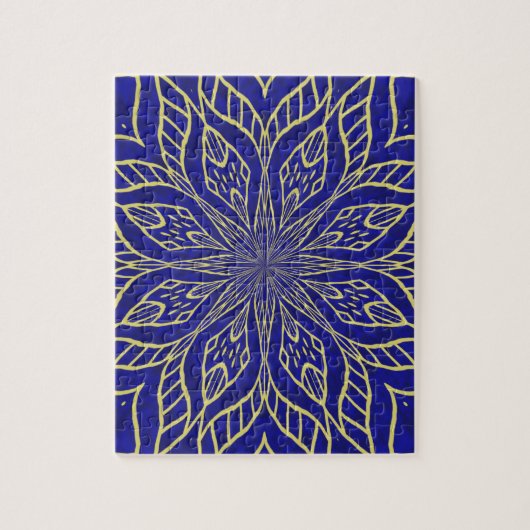 Golden Blume Mandala Puzzle (Vertikal)