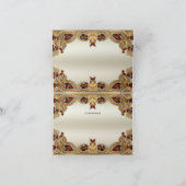 Golden Blume Red Gemstone Danke Karte (Innenseite)