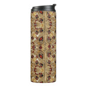 Golden Blume Red Gemstone Thermal Tumbler Thermosbecher (Nach links gedreht)