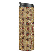 Golden Blume Red Gemstone Thermal Tumbler Thermosbecher (Nach rechts gedreht)