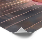 Golden Blush Flamingo Elegante Poster (Ecke)