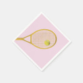 Golden & Blush Pink Modernes Tennisball Ball Racke Serviette (Ecke)