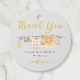 Golden Boho Baby Dusche Party Vielen Dank Tag Geschenkanhänger