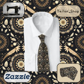 Golden Boho Details auf dunklem Hintergrund Krawatte