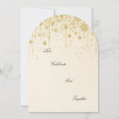 Golden Boho elegant Eid Party Invitation Card Einladung (Rückseite)