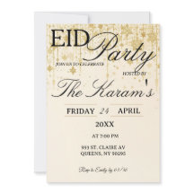 Golden Boho elegant Eid Party Invitation 