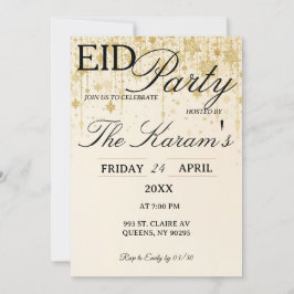 Golden Boho elegant Eid Party Invitation  Einladung