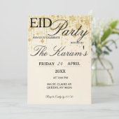 Golden Boho elegant Eid Party Invitation Einladung (Stehend Vorderseite)