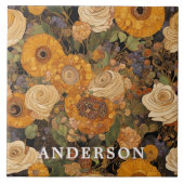 Golden Boho Garden Fliese (Vorderseite)