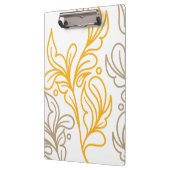 Golden Boho Leaf Design Klemmbrett (Links)