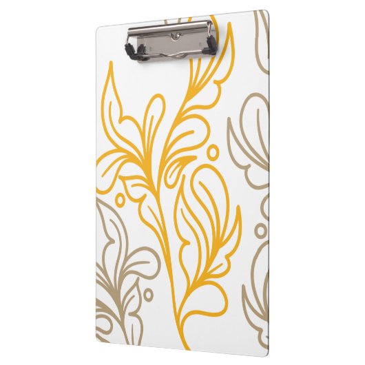 Golden Boho Leaf Design Klemmbrett (Links)