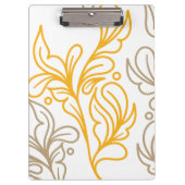 Golden Boho Leaf Design Klemmbrett (Vorderseite)
