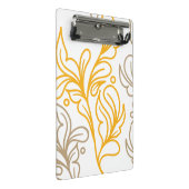 Golden Boho Leaf Design Mini Klemmbrett (Schrägansicht)