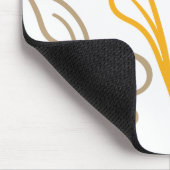 Golden Boho Leaf Design Mousepad (Ecke)