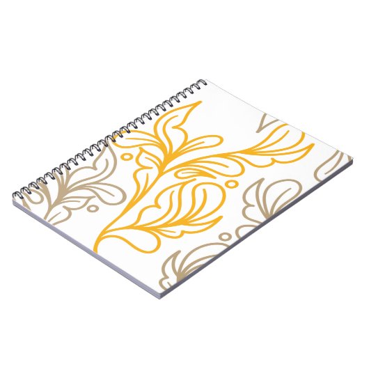 Golden Boho Leaf Design Notizblock (Linke Seite)