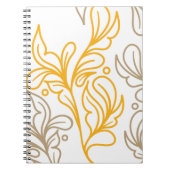 Golden Boho Leaf Design Notizblock (Vorderseite)